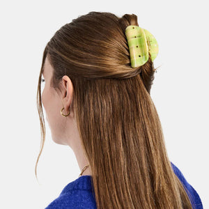 JUNO CLAW | LIME + CREAM PLAID