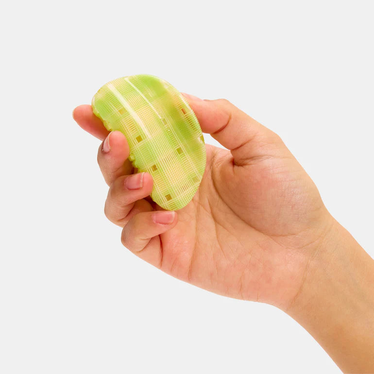 JUNO CLAW | LIME + CREAM PLAID