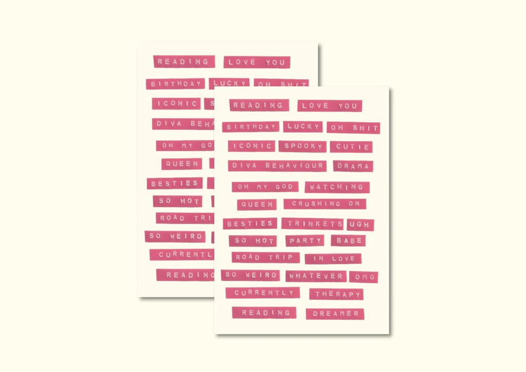 SHELLFLOWER LABEL WORD PLAY STICKER SHEET