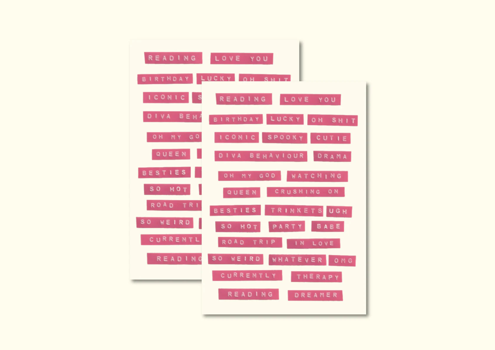 SHELLFLOWER LABEL WORD PLAY STICKER SHEET