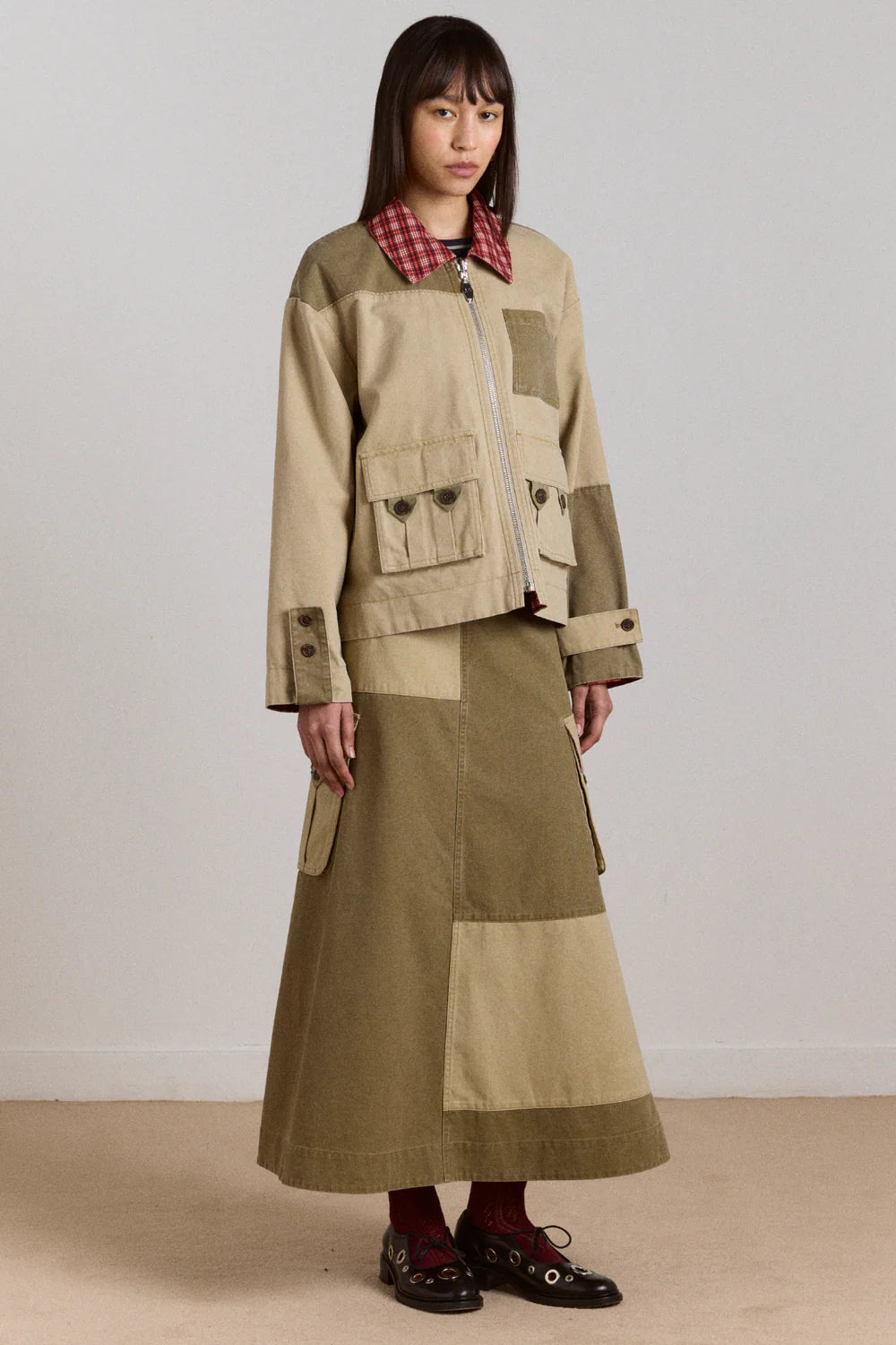 MARCELLE REVERSIBLE BARN JACKET | RED