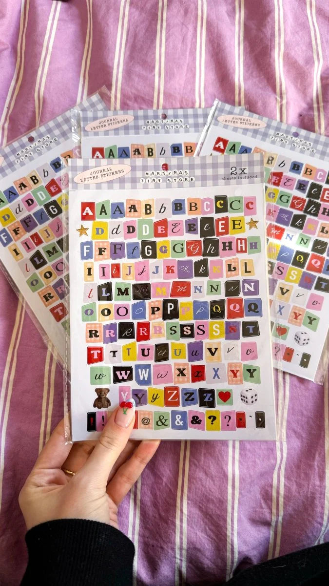 LETTER STICKERS (2 SHEETS!) | BY MARTINA CALVI