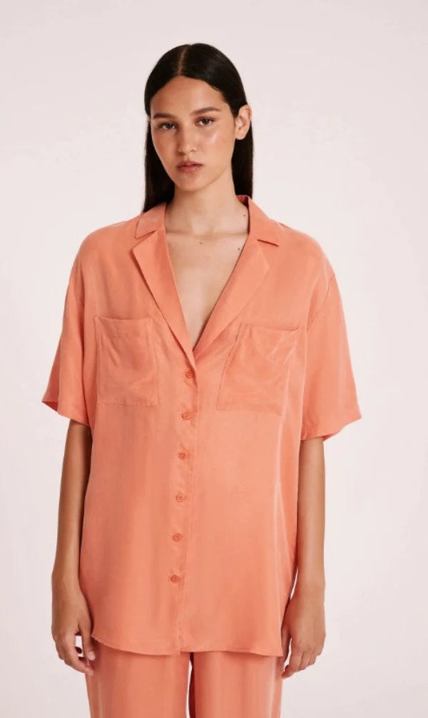 LUCIA CUPRO SHIRT | WATERMELON