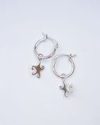 Jester Bloom Whimsical Star Hoops Sliver