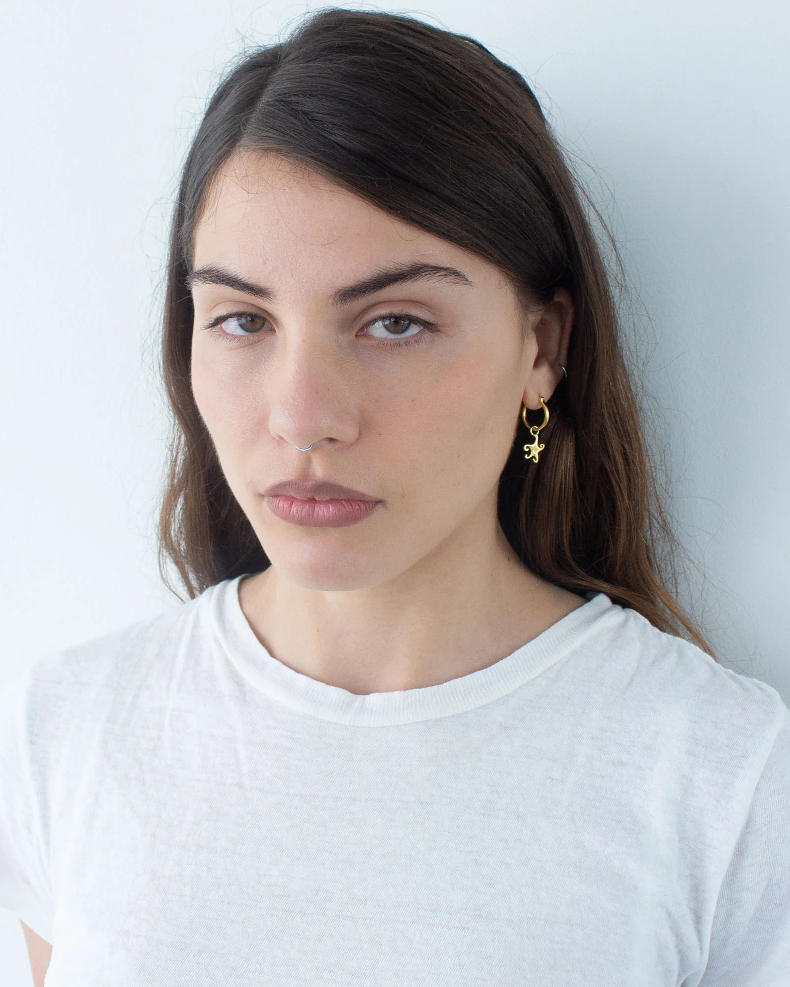 Jester Bloom Whimsical Star Hoops Gold