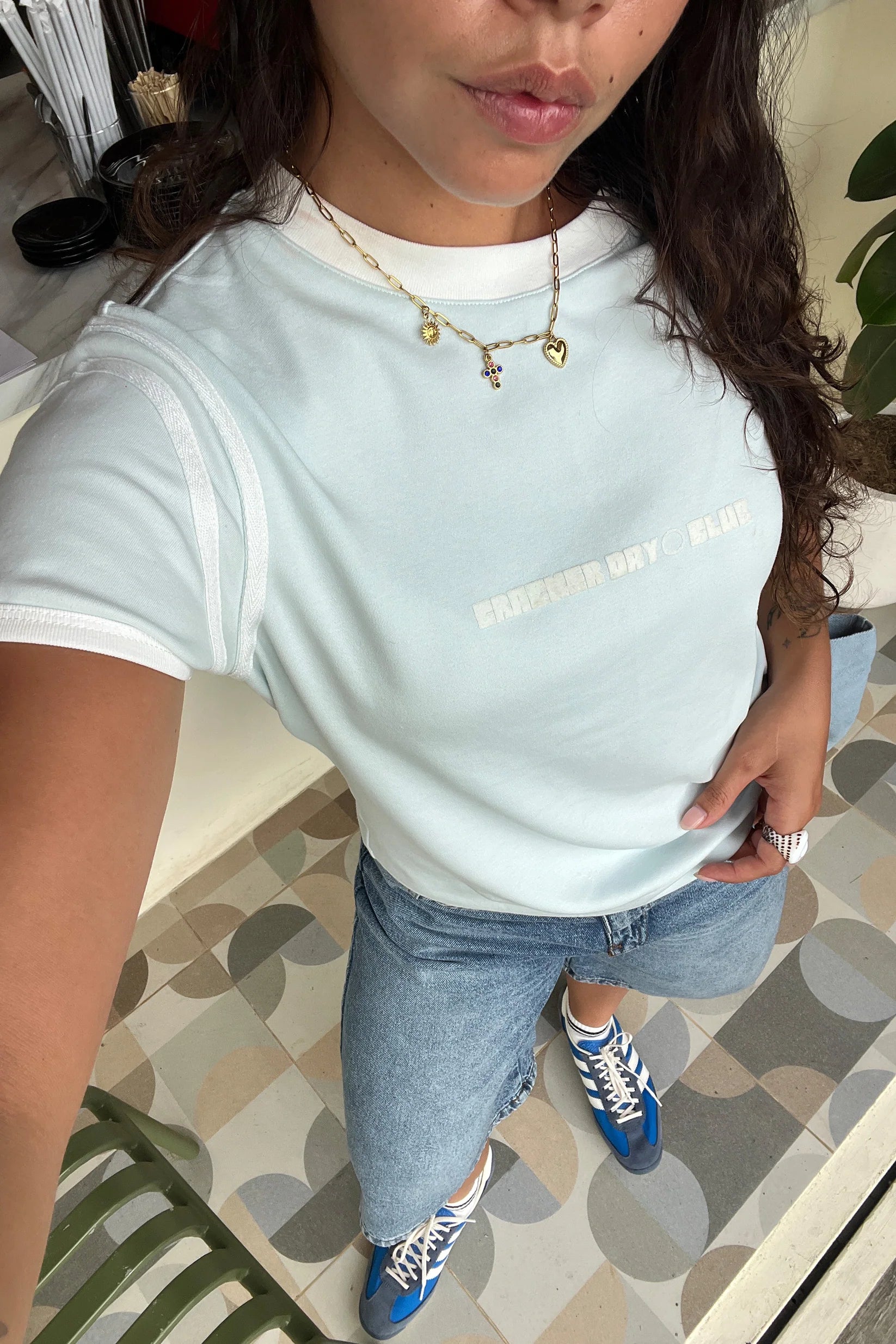 RACER BABY TEE SHIRT | BABY BLUE