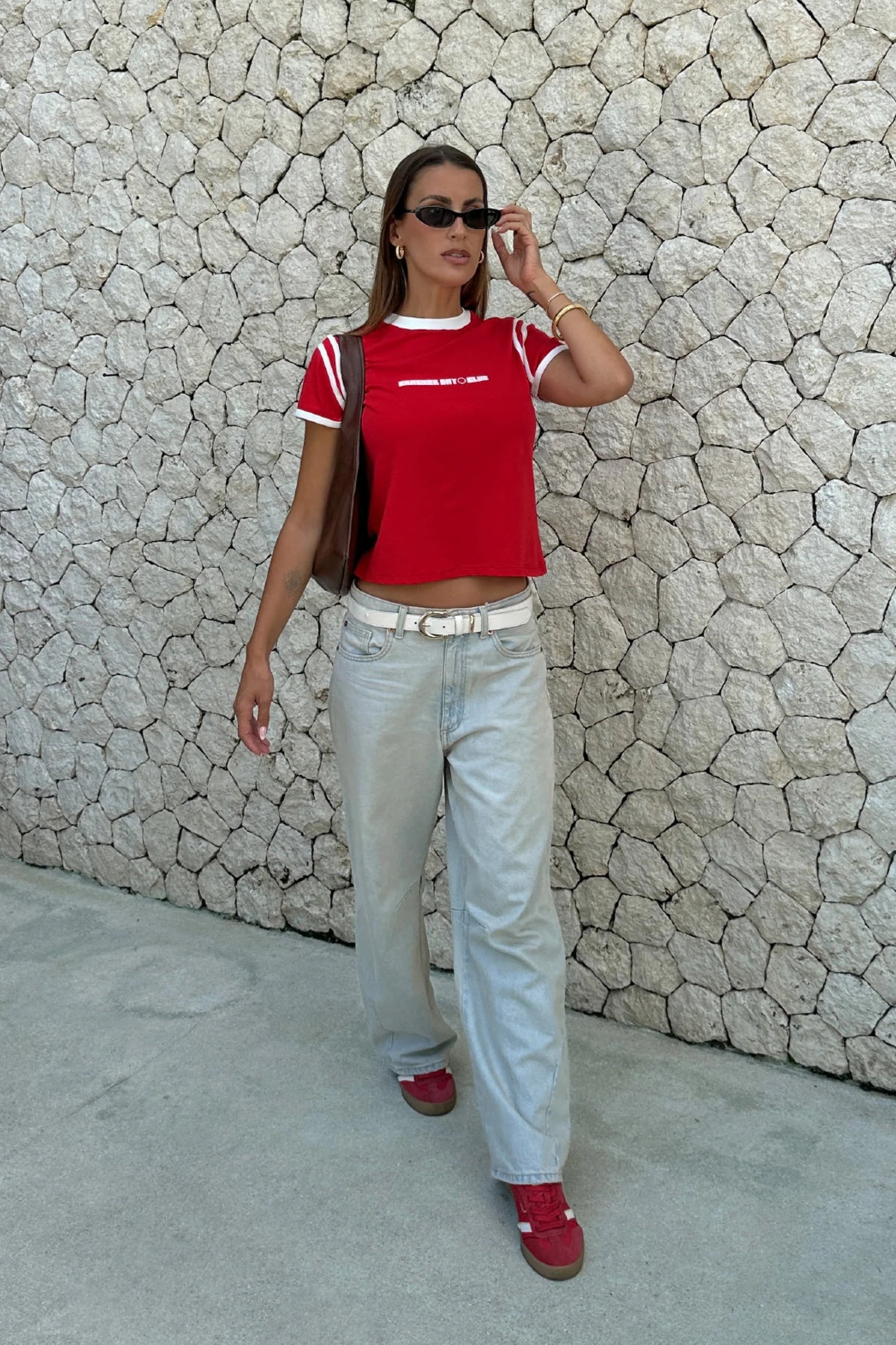 RACER BABY TEE SHIRT | RED