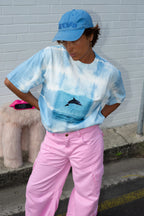 RETRO DOLPHIN TEE | BLUE