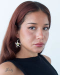 Jester Bloom Peridot Whimsical Star Earrings