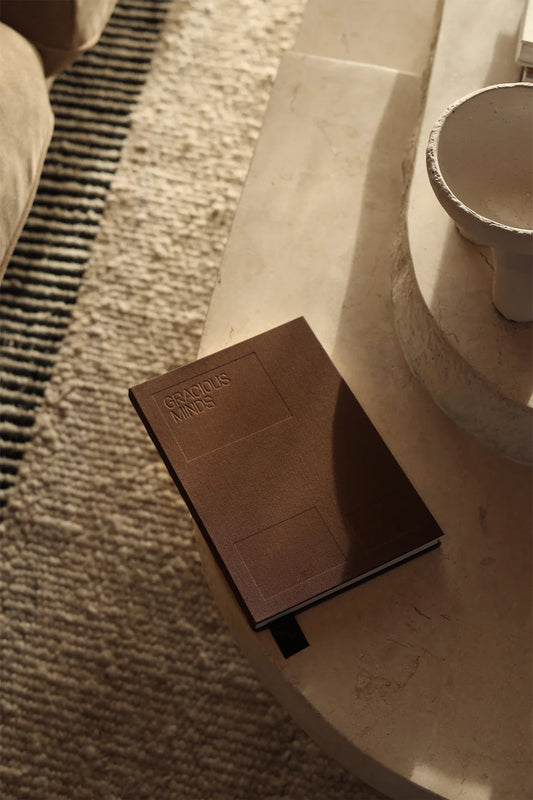 WATERPROOF CANVAS & STONE JOURNAL | BURNT UMBER LINED