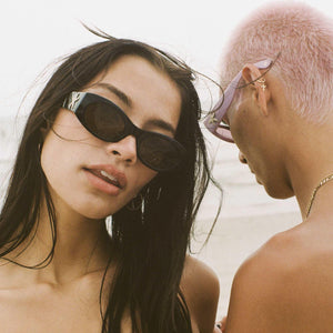 Suede - Black Polished / Bronze Amber - Sunglasses - EPOKHE EYEWEAR