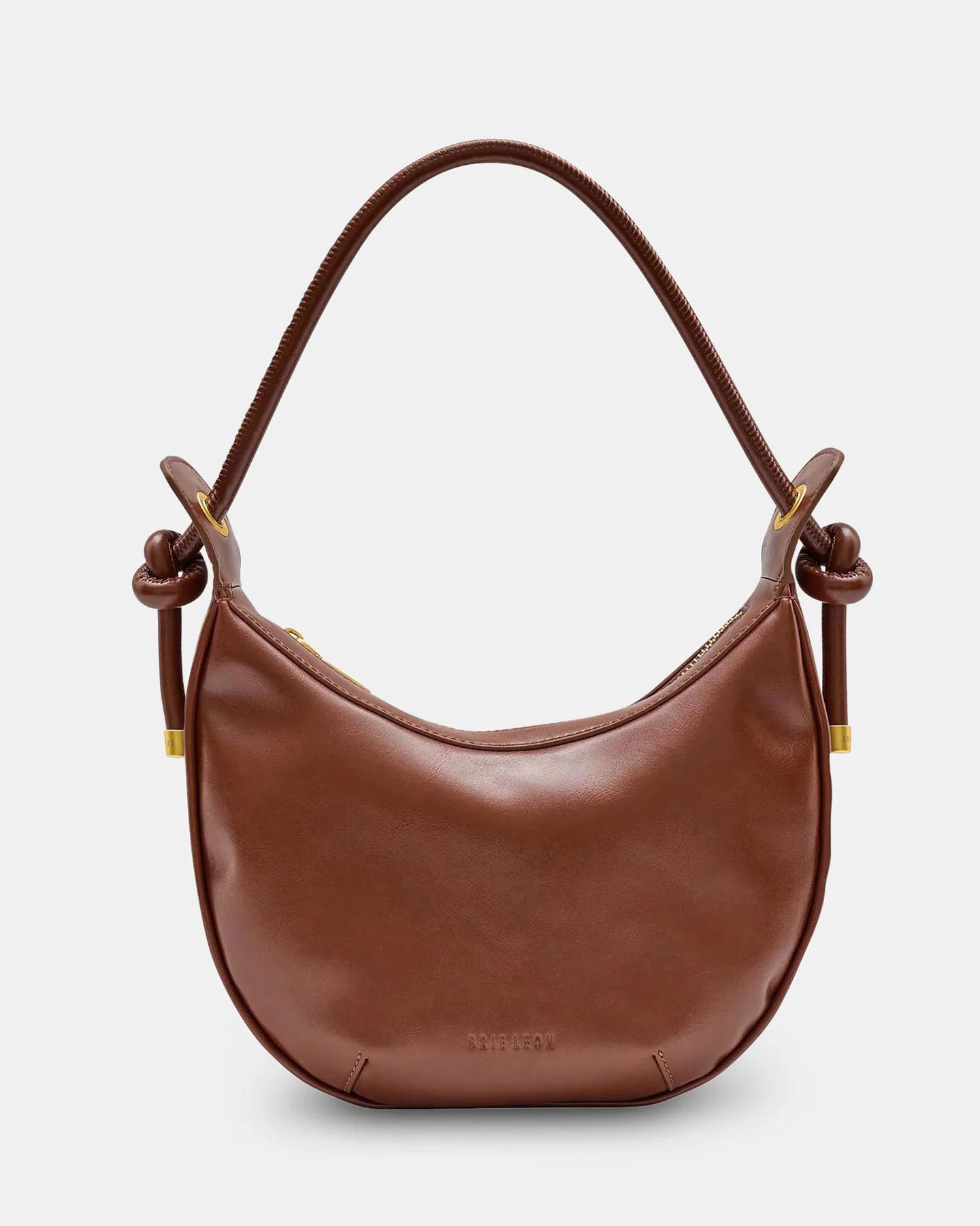 TIE KNOT CROISSANT BAG | SADDLE