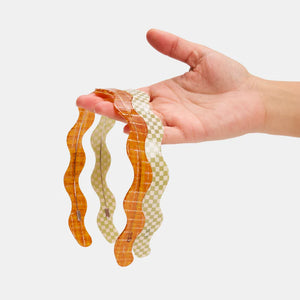WAVY HEADBAND | CARAMEL PLAID