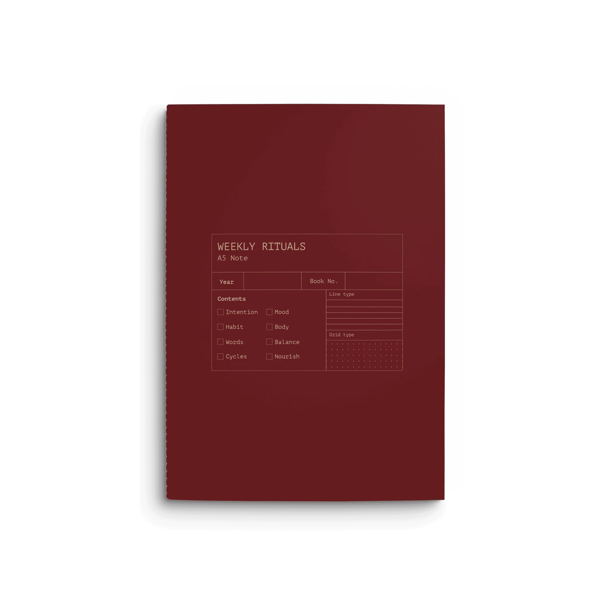 WEEKLY RITUALS | NOTEBOOK
