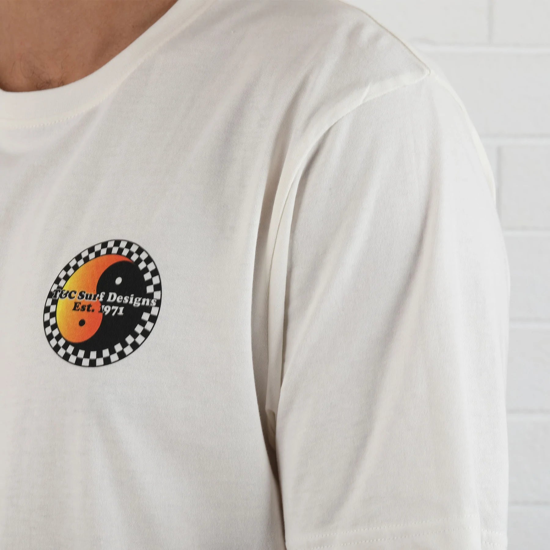 ICONIC CHECKER TEE | NATURAL