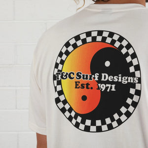 ICONIC CHECKER TEE | NATURAL