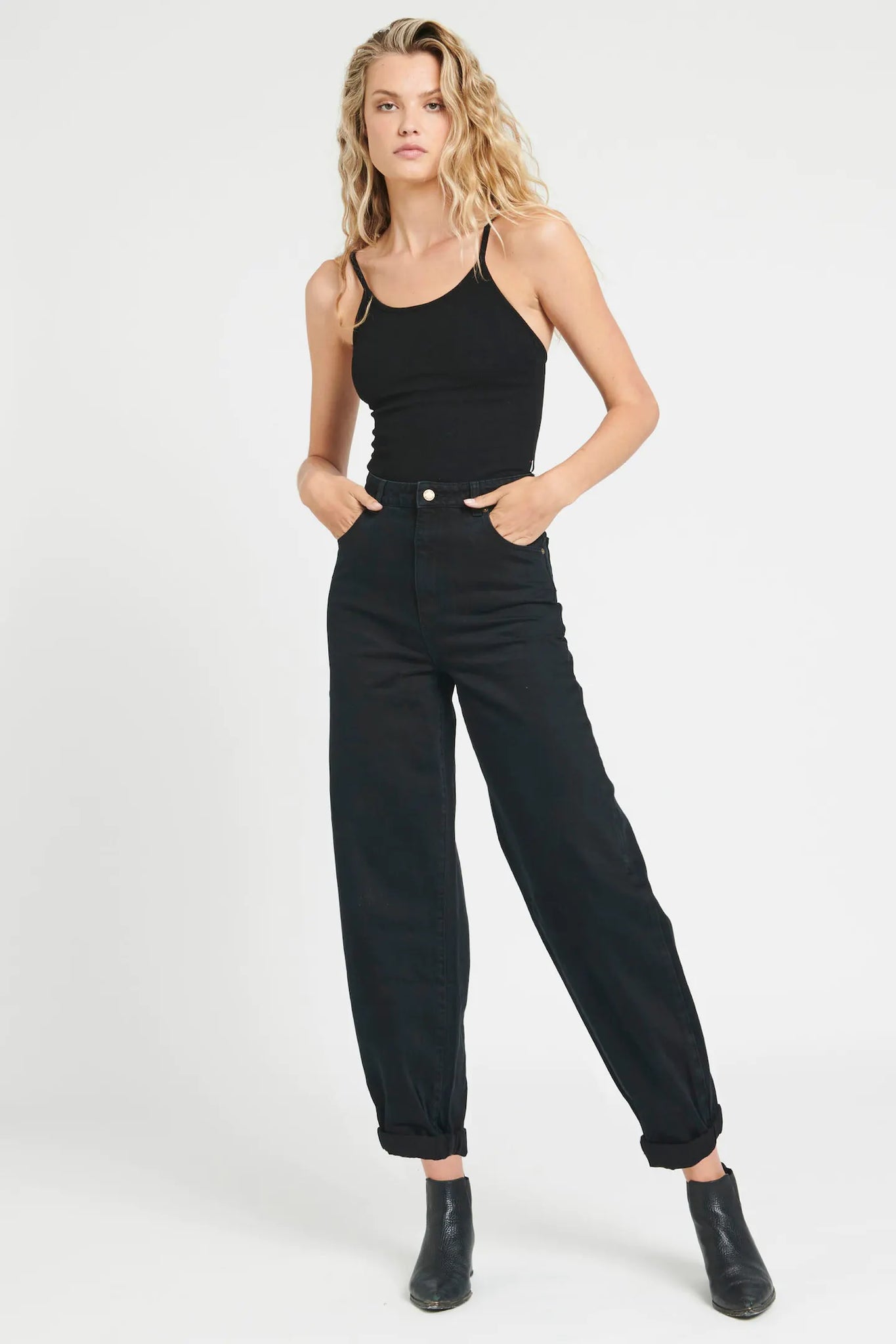 BALLET RIB CAMISOLE | BLACK