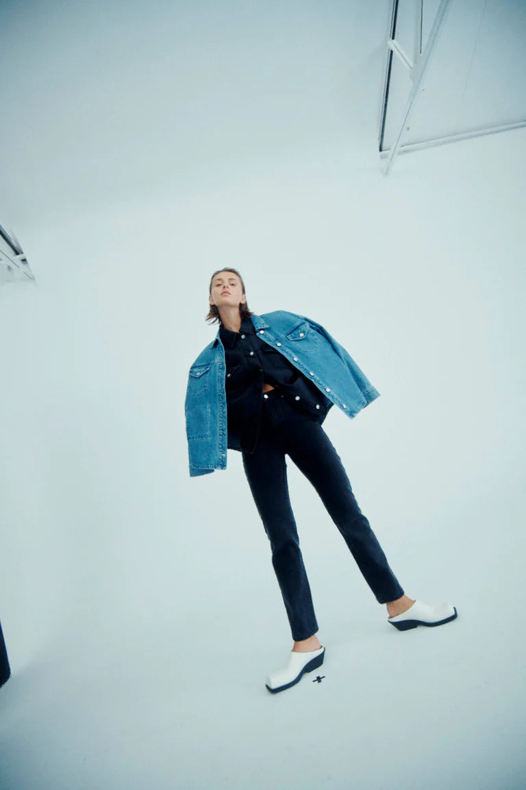 ORGANIC STRAIGHT LEG JEAN | WASHED BLACK
