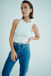 ORGANIC RIB TANK | WHITE