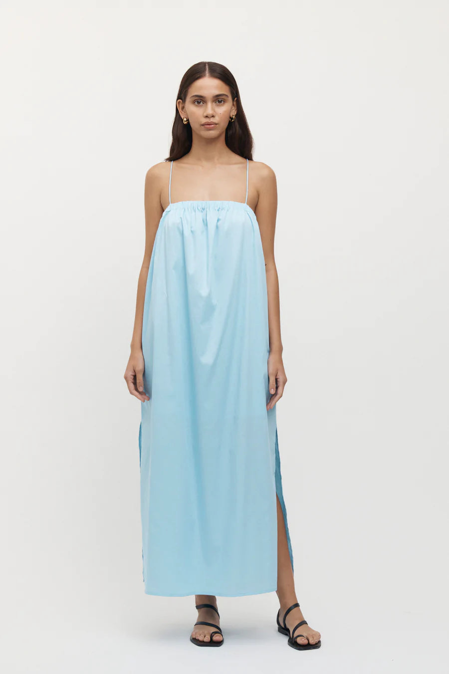 SOMMERS MAXI TIE DRESS | SKY