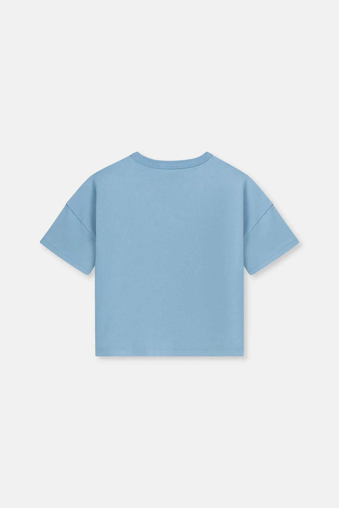 KIDS ORGANIC ESTABLISHED TEE | CORNFLOWER BLUE/WHITE