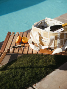 PREMIUM COOLER BAG | VINTAGE YELLOW STRIPE