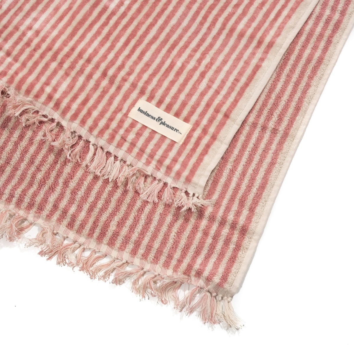 BEACH TOWEL | LAUREN'S PINK STRIPE