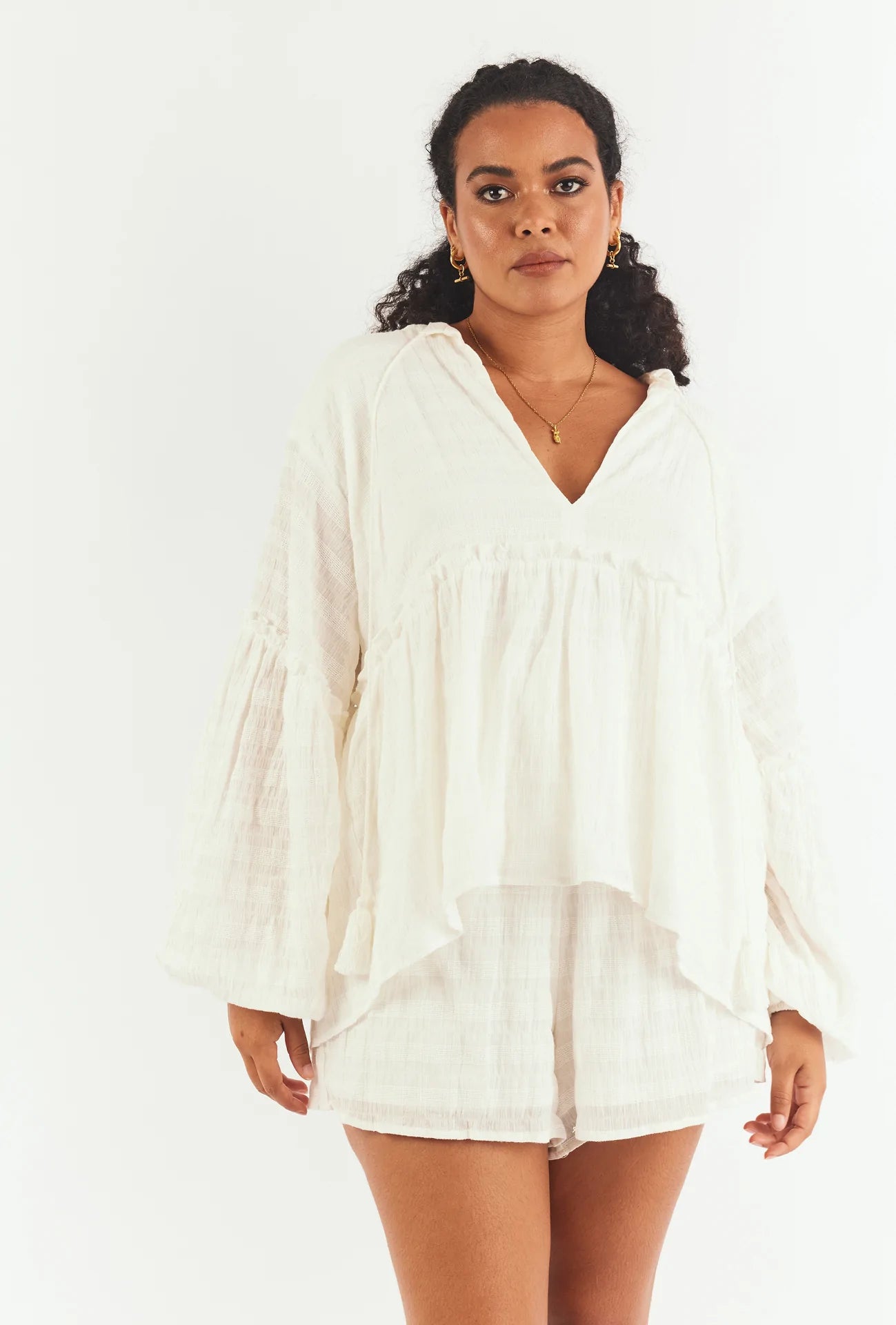 FABIANA TOP | WHITE STRIPE