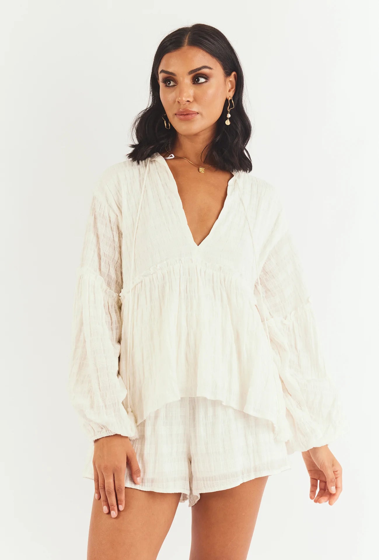 FABIANA TOP | WHITE STRIPE