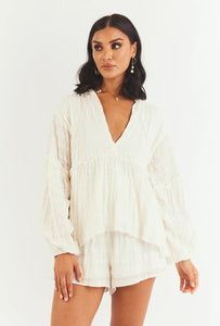 FABIANA TOP | WHITE STRIPE