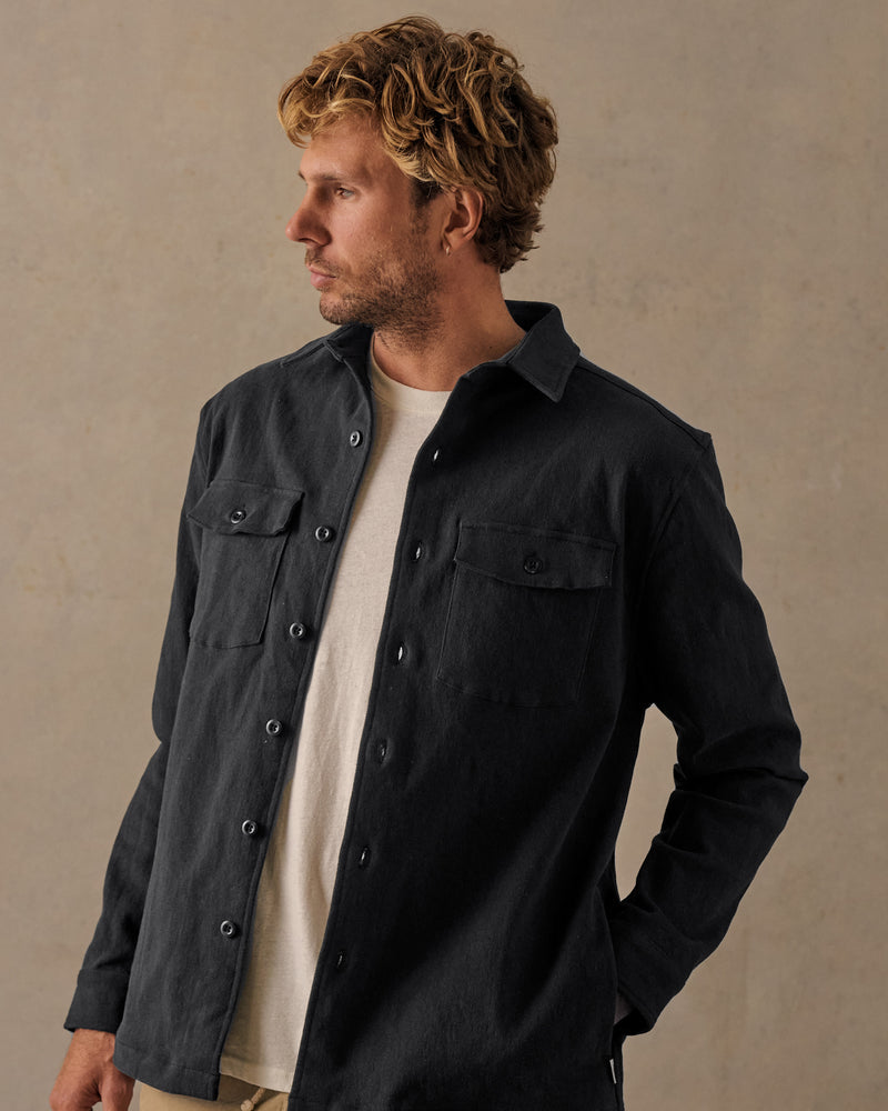 BRUSHED TWILL JACKET | GRAPHITE