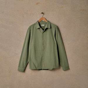 WASHED TWILL SHIRT | BAY LEAF