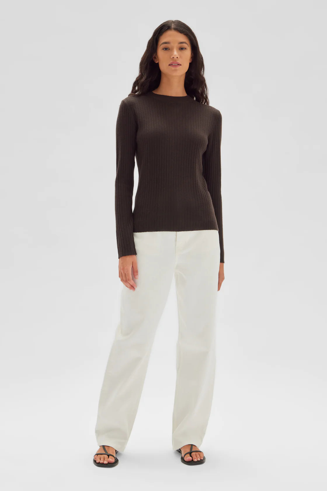 MIA LONG SLEEVE KNIT | COCOA