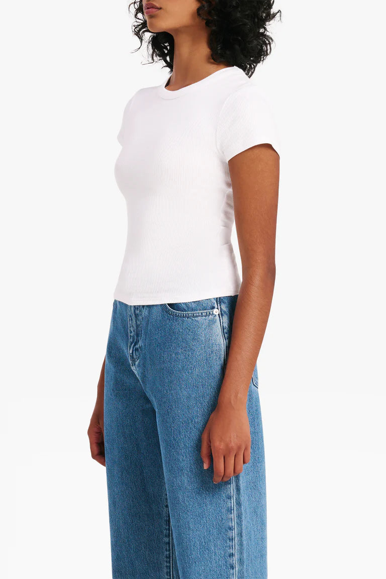 ORGANIC RIB SS TEE | WHITE