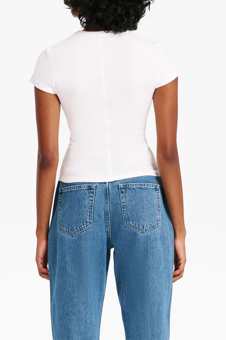 ORGANIC RIB SS TEE | WHITE