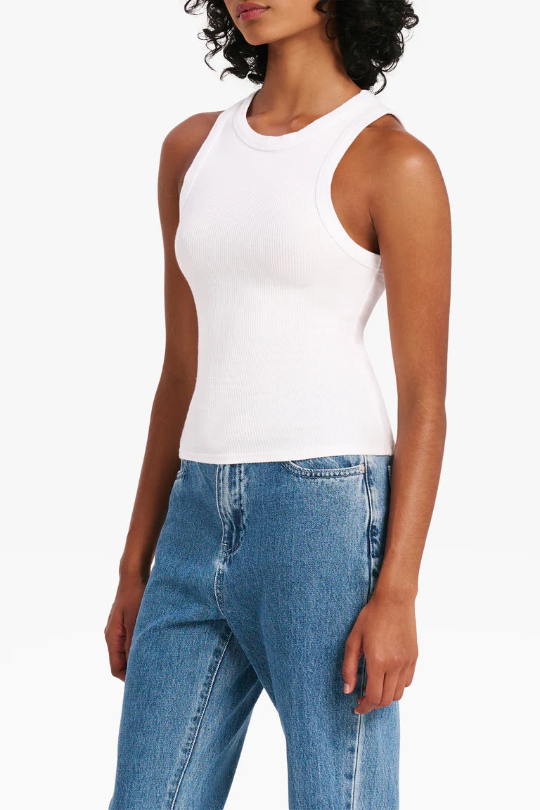 ORGANIC RIB TANK | WHITE