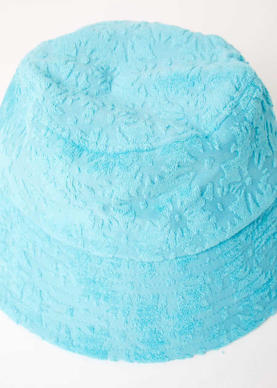 MOON HEMP TERRY BUCKET HAT | BLUE DAISY