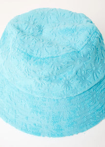 MOON HEMP TERRY BUCKET HAT | BLUE DAISY