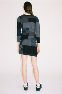 QUILT KNIT CARDIGAN | NAVY
