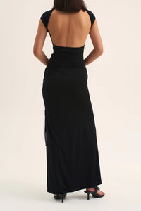 RYLIE BACKLESS T-SHIRT | BLACK