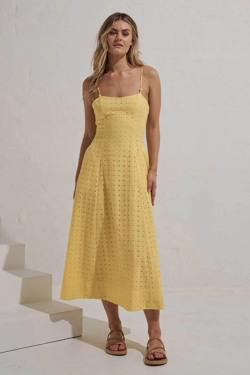 RADIATE MIDI DRESS | LEMON SORBET