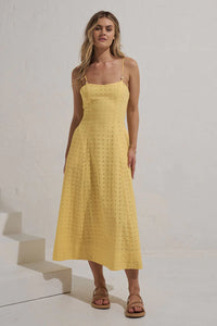 RADIATE MIDI DRESS | LEMON SORBET