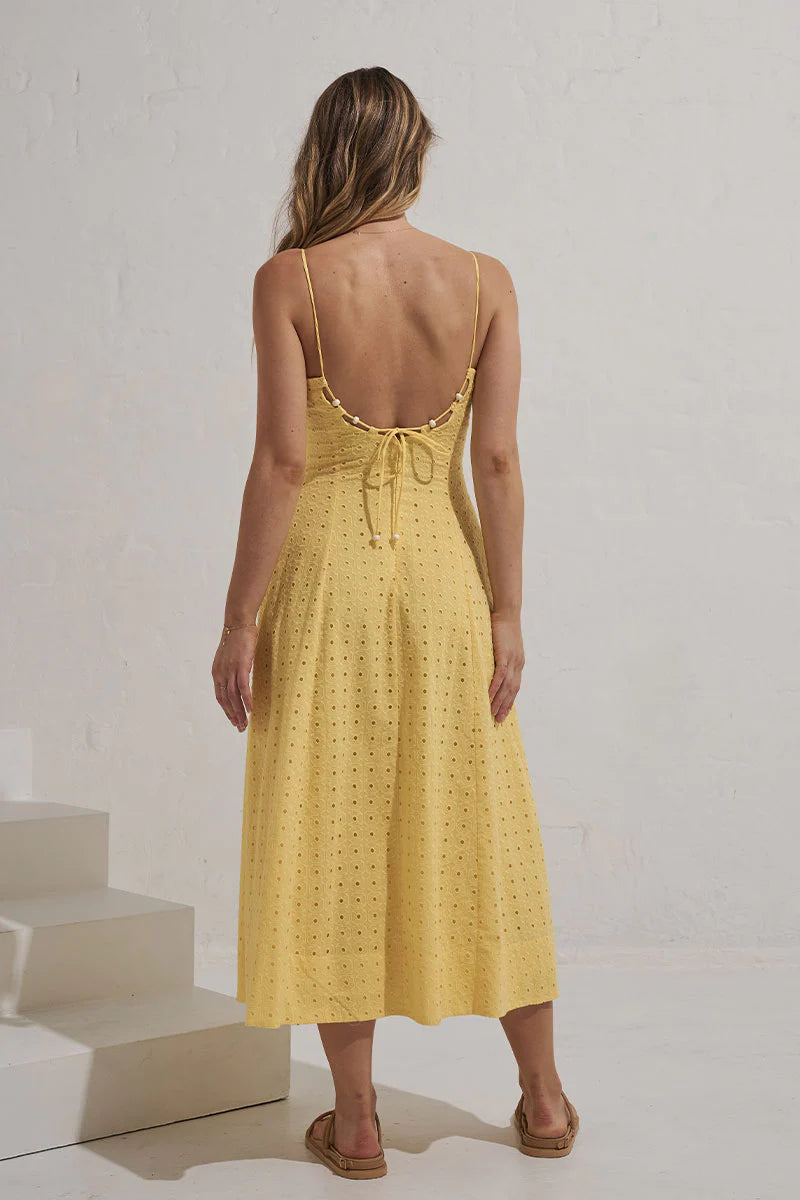 RADIATE MIDI DRESS | LEMON SORBET