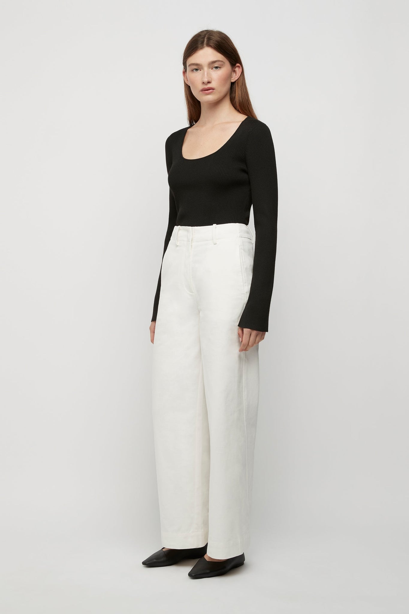 DITA TWISTED SEAM TROUSERS | WHITE