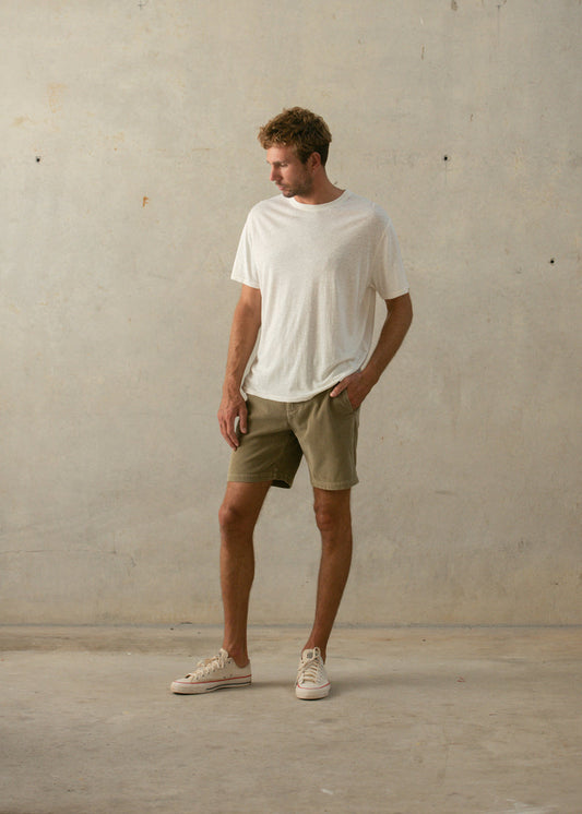 RELAXED HEMP TEE | CHALK