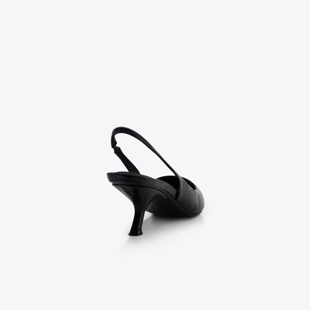 SANDRA HEEL | PATENT BLACK