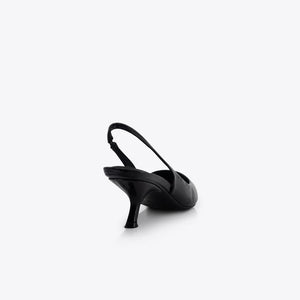 SANDRA HEEL | PATENT BLACK
