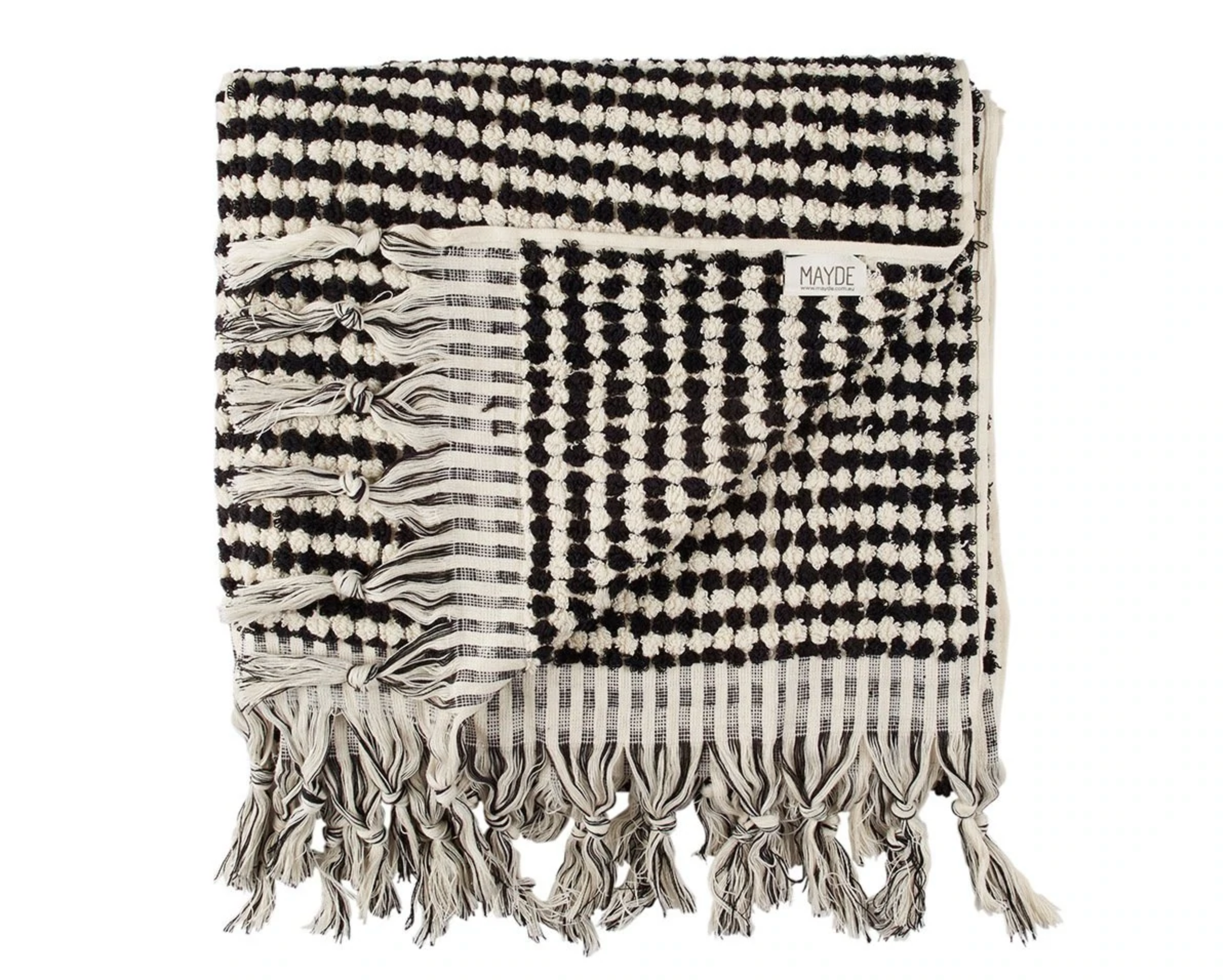 CRESCENT TOWEL | BLACK & WHITE