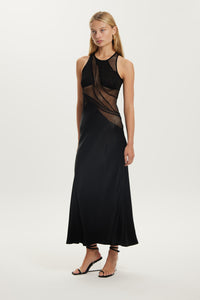 CRYSTAL CLEAR MAXI TANK DRESS | BLACK
