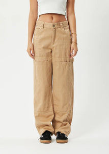 SLEEPY HOLLOW MOSS HEMP TWILL CARPENTER PANTS | TAN